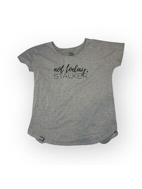 Damsel in Defense Gray Not Today Stalker Graphic Tee Large